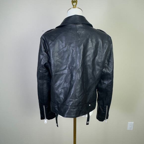Levis Faux Leather Zip Up Biker Moto Jacket US Women's XL - Picture 3 of 10